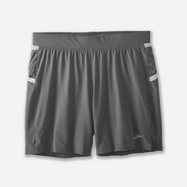 Brooks Sherpa 7 2-In-1 Hardloopshorts voor Heren Grijs (CMYPG-2635)